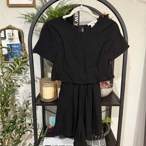 Sans Souci Black Jumpsuit other lace under layer size xs